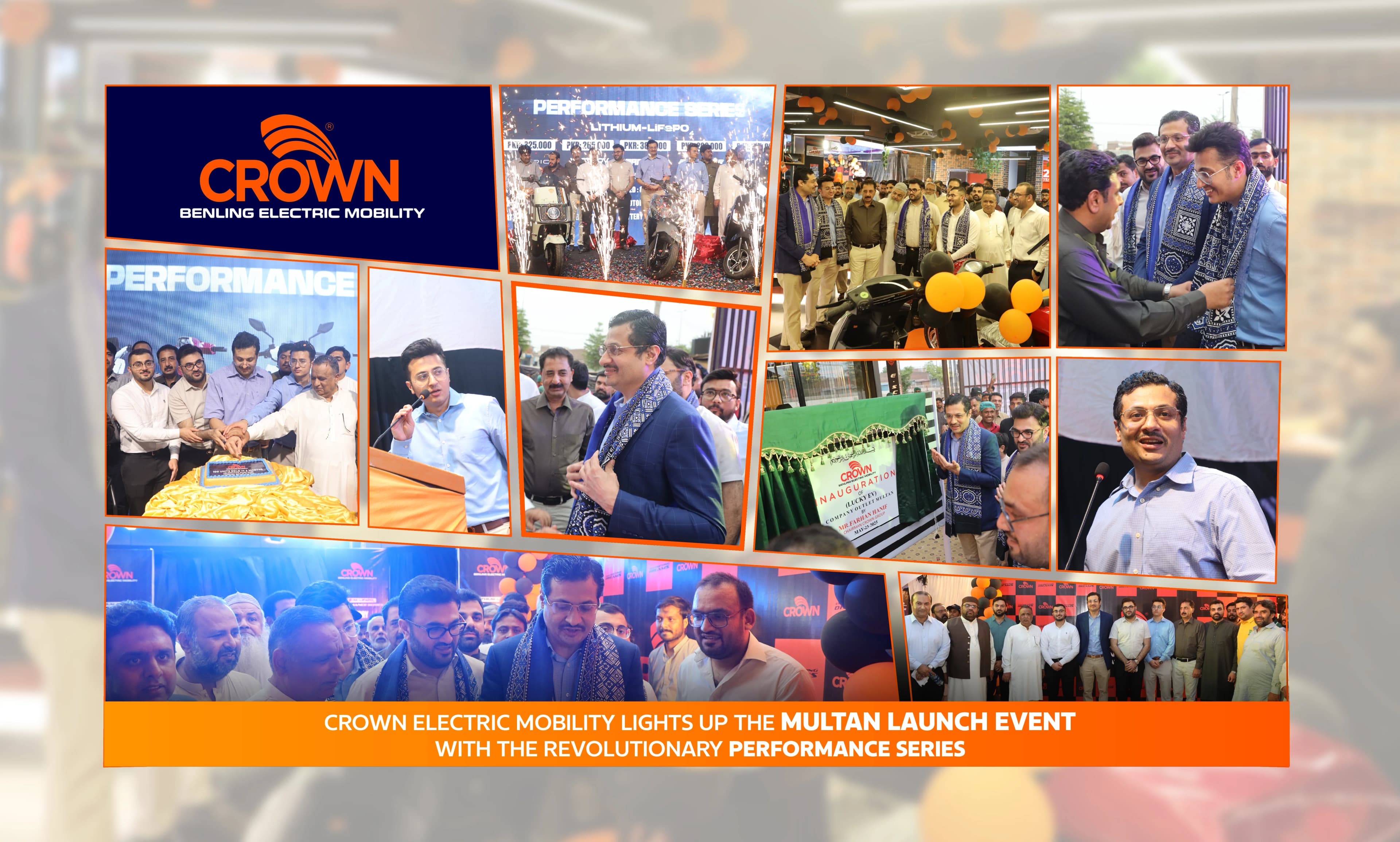  A Grand Debut: Crown Electric Mobility Lights Up the Multan Launch Event with the Revolutionary Performance Series